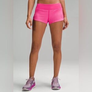 Lululemon Speed Up pink shorts